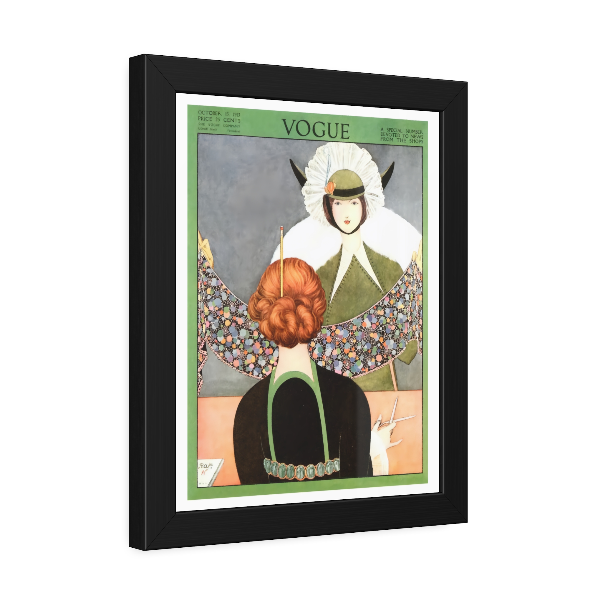Vintage Vogue Cover - October 1913 - Image 2