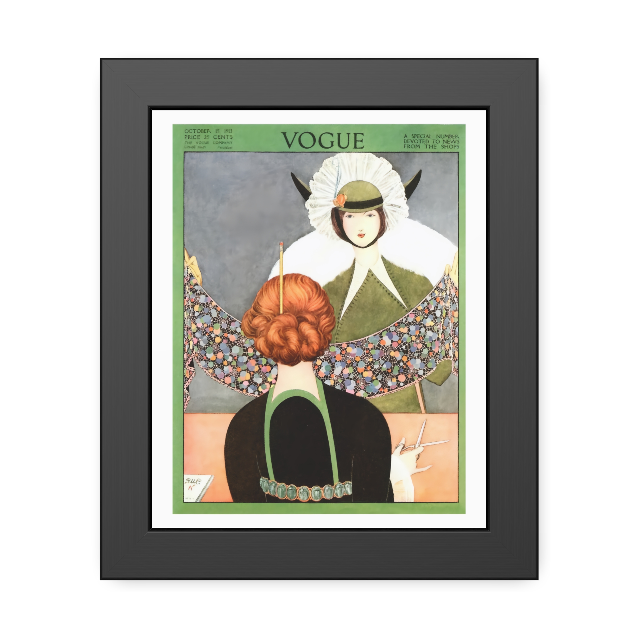Vintage Vogue Cover - October 1913 - Image 3