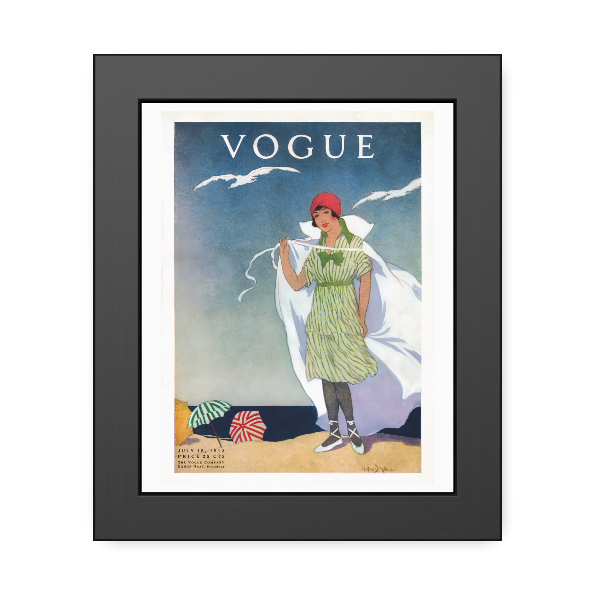 Vintage Vogue Cover - July 1912 - Image 3