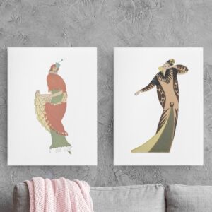 Otto Lendecke Fashion Illustrations - 8"x10" Canvas Prints