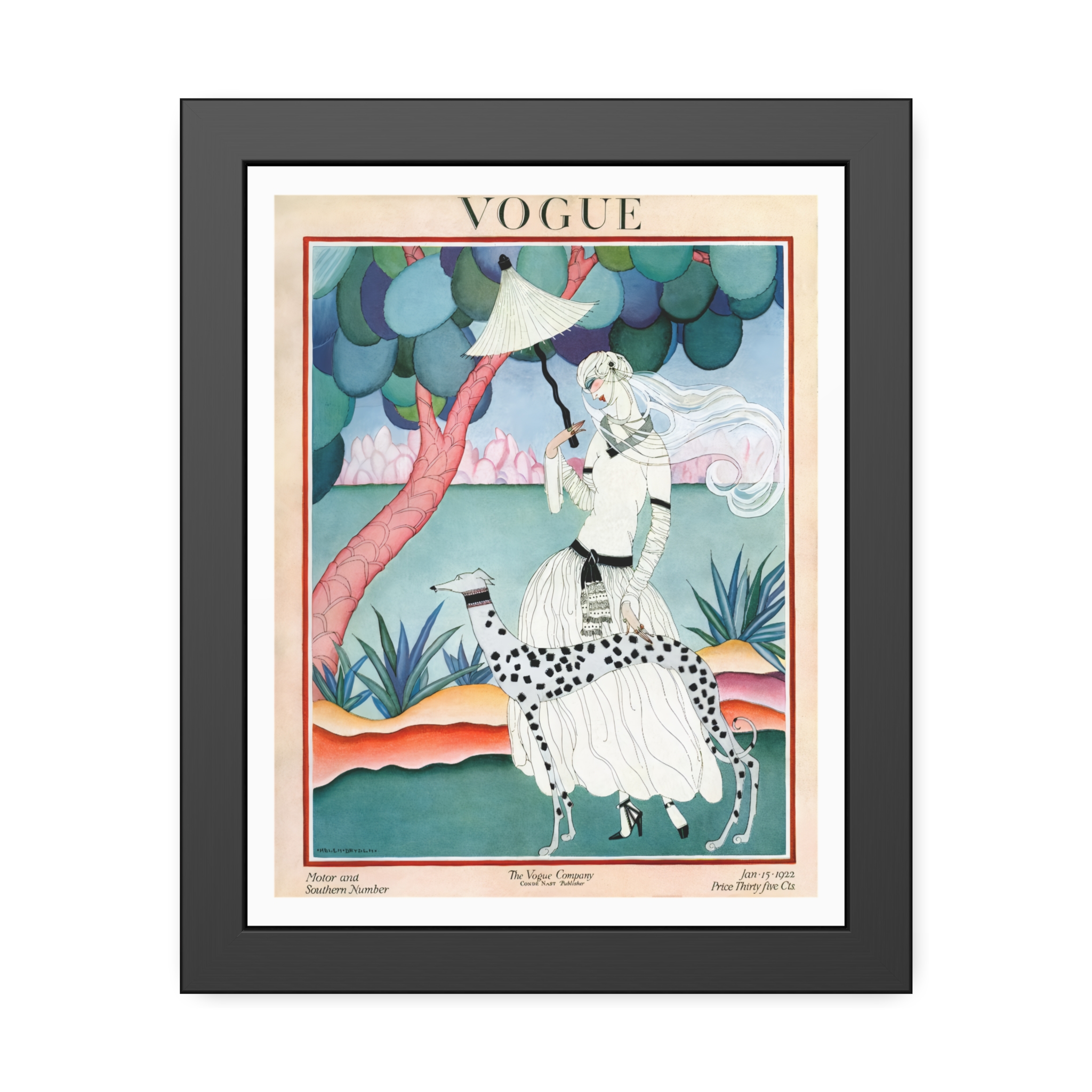 Vintage Vogue Cover - January 1915 - Image 3