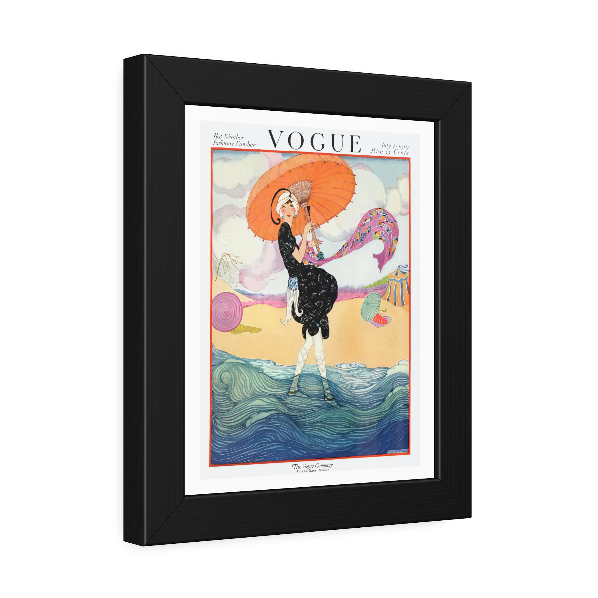 Vintage Vogue Cover - July 1919 - Image 2