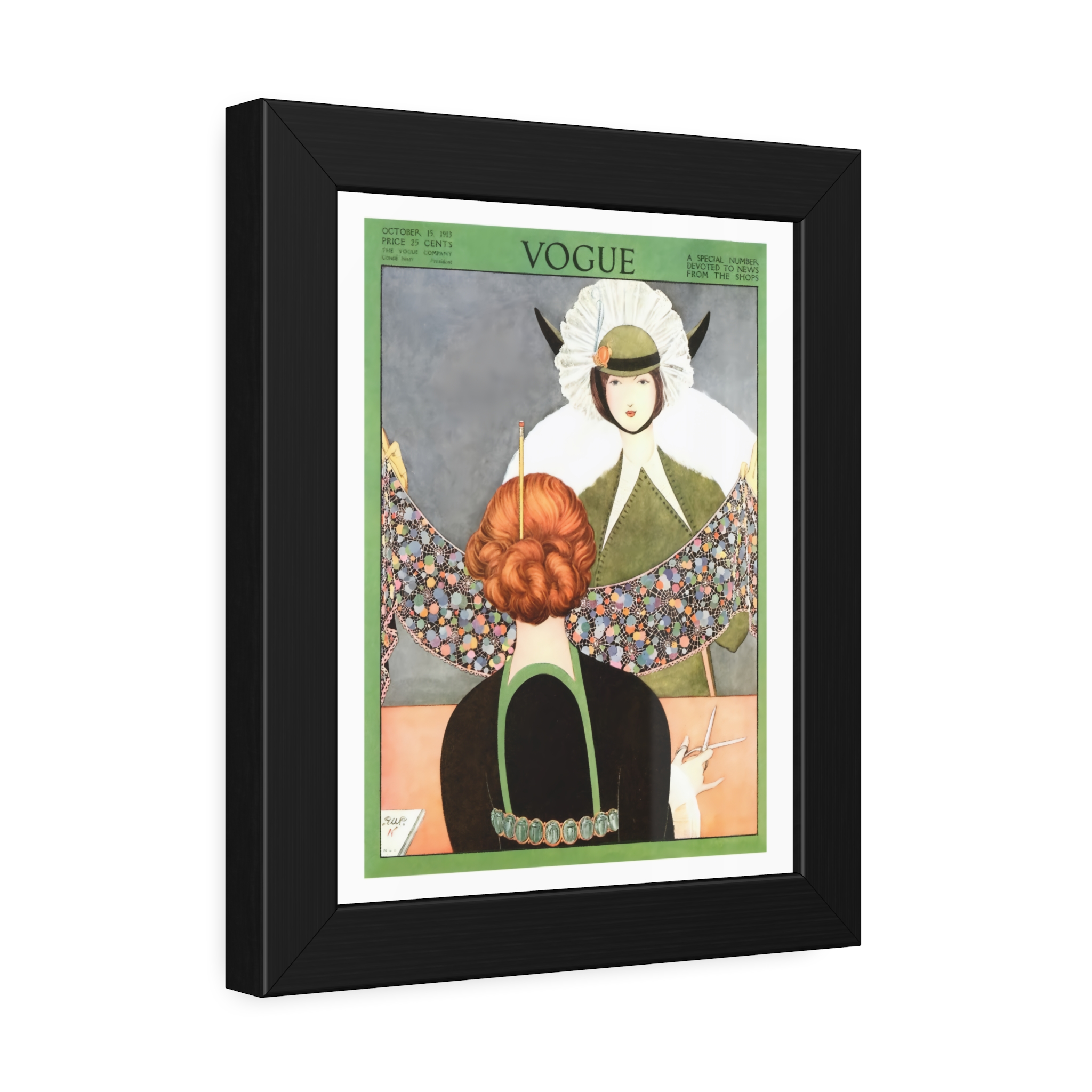 Vintage Vogue Cover - October 1913 - Image 2
