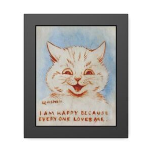 Louis Wain - 'Happy Cat' 8"x10" Framed Print