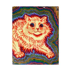 Louis Wain 'Psychedelic Cat' Print - 8"x10" Unframed