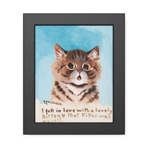 Louis Wain - 'Lovely Kitten' 8"x10" Framed Print